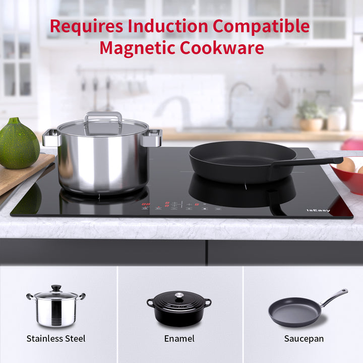 Ehskzjh Iseasy Plaque De Cuisson Induction 3 Foyers, Plaque Induction 3 Feux, Encastrable 59Cm Ehskzjh Iseasy Plaque De Cuisson Induction 3 Foyers, Plaque Induction 3 Feux, Encastrable 59Cm