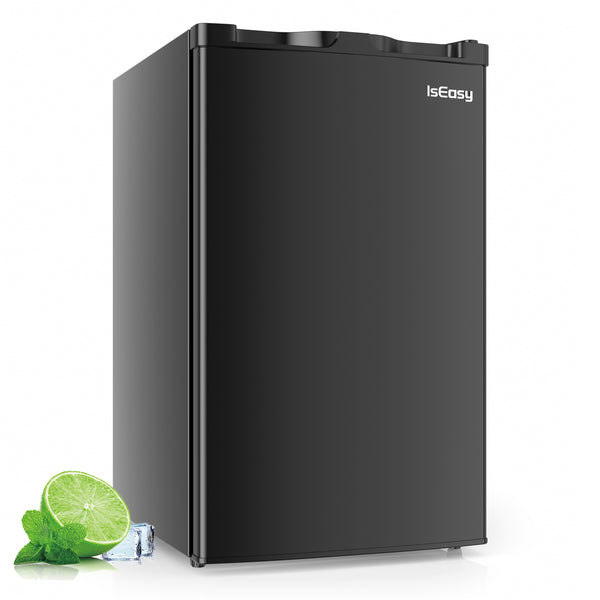 IsEasy 4.4 Cu.Ft Mini Fridge with Freezer, Single Door, Adjustable Thermostat, Low Noise, Energy-Efficient, Compact for Dorm, Office, Bedroom